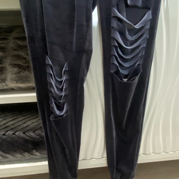 Velour Joggers (Navy Blue) - Picture 2 of 2